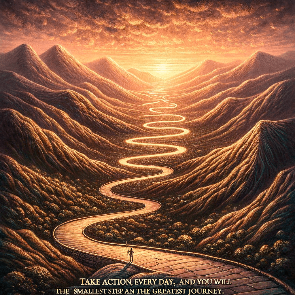 Toma acción cada día, y descubrirás que el paso más pequeño puede llevar al viaje más grande. — Auliq Ice