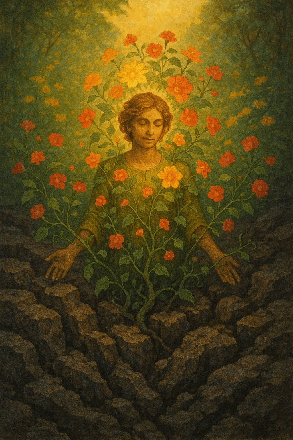 La lucha es el jardinero que hace florecer el alma. — Rumi