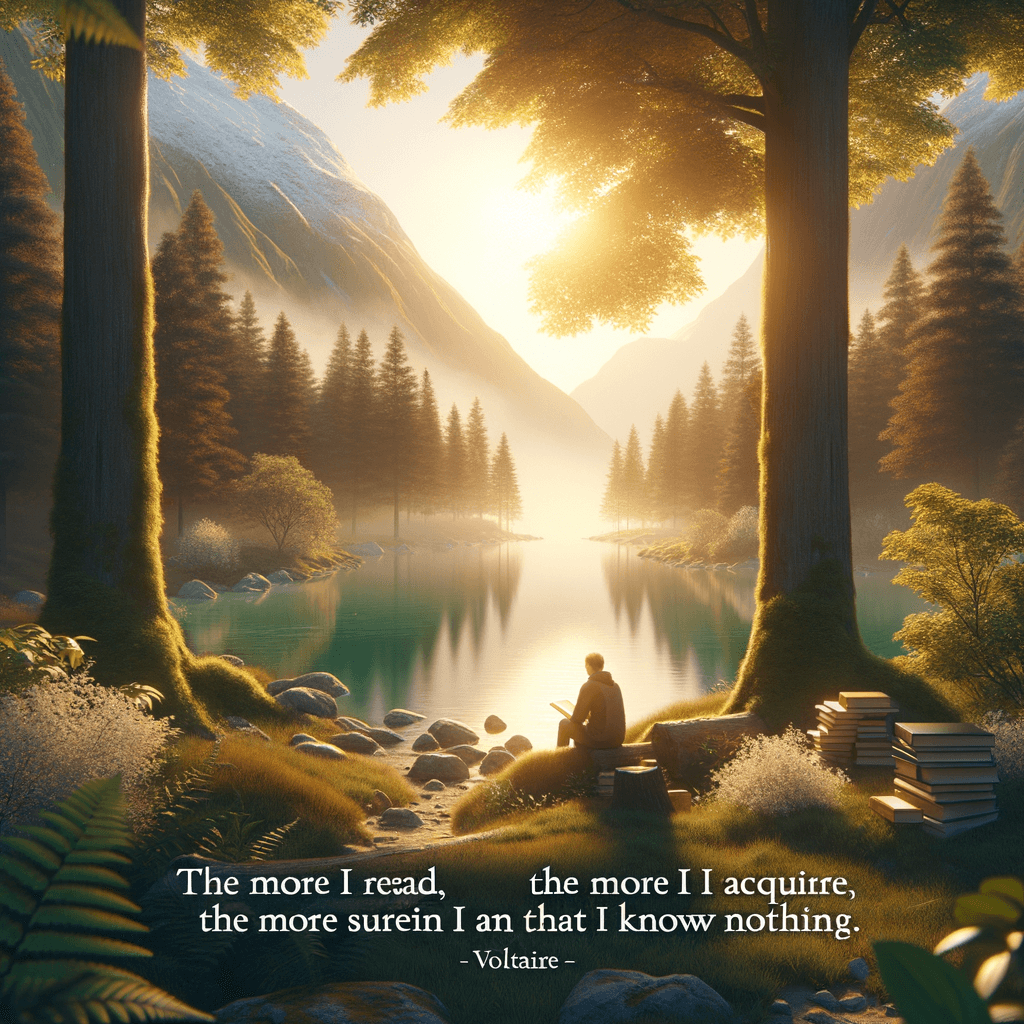 The more I read, the more I acquire, the more certain I am that I know nothing. — Voltaire