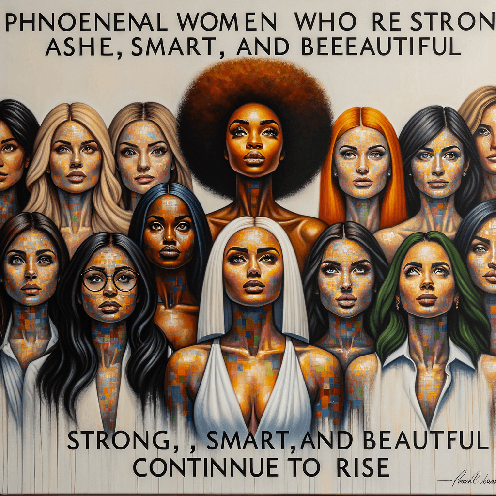 Mujeres fenomenales que son fuertes, inteligentes y hermosas, continúan levantándose. — Maya Angelou