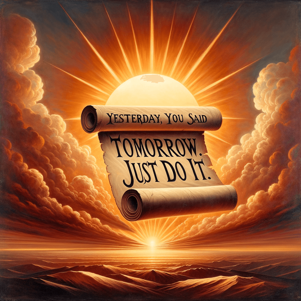 昨天你说明天。现在就去做。 — 耐克