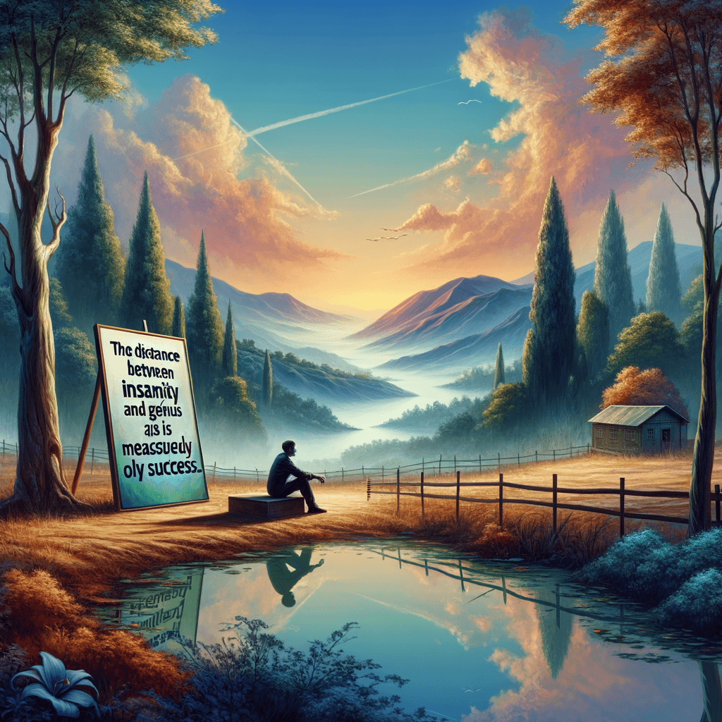 疯狂与天才之间的距离仅由成功来衡量。 — 布鲁斯·费尔斯坦