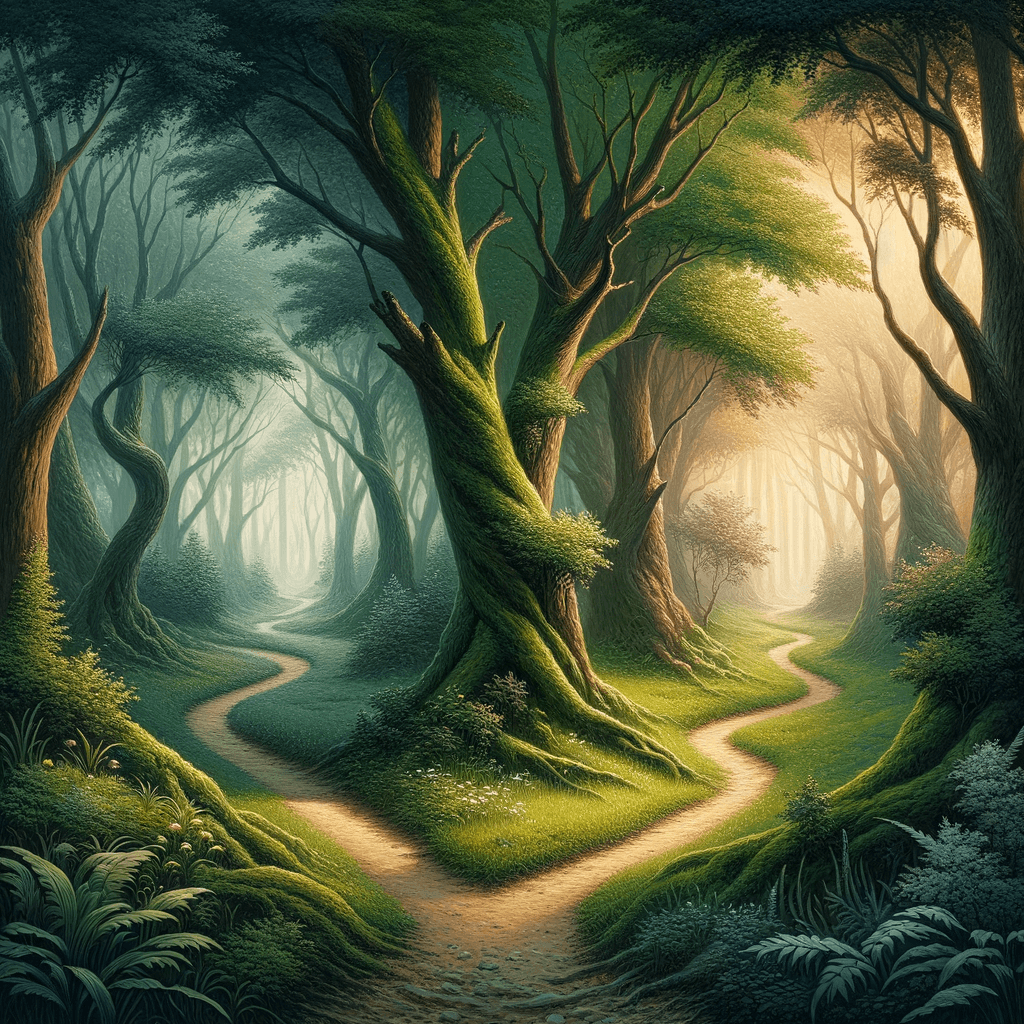 Dos caminos se bifurcaban en un bosque, y yo— tomé el menos transitado, y eso ha marcado toda la diferencia. — Robert Frost, Estados Unidos.