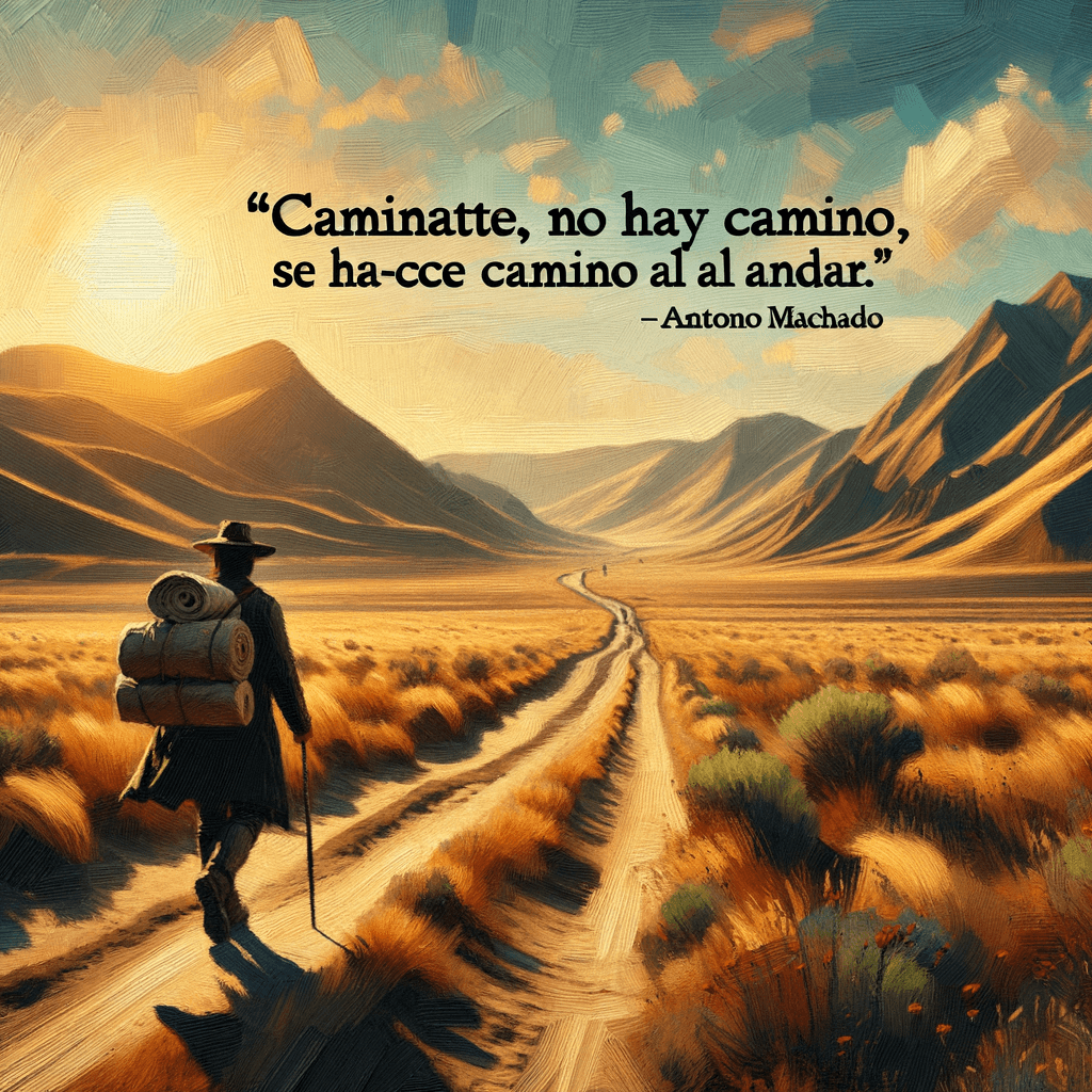 Traveler, there is no path, the path is made by walking. - Antonio Machado