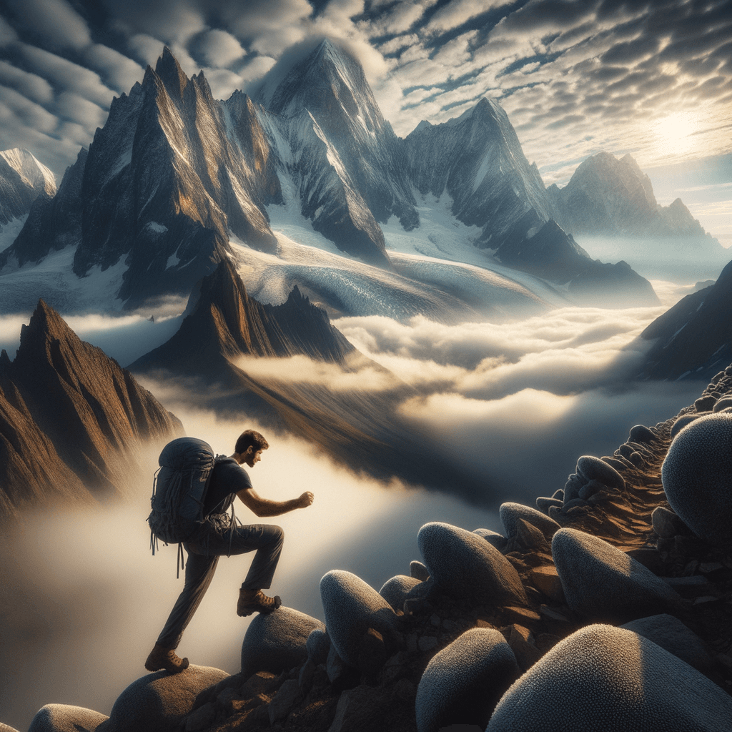 Uno puede caminar sobre la montaña más alta un paso a la vez. — John Wanamaker