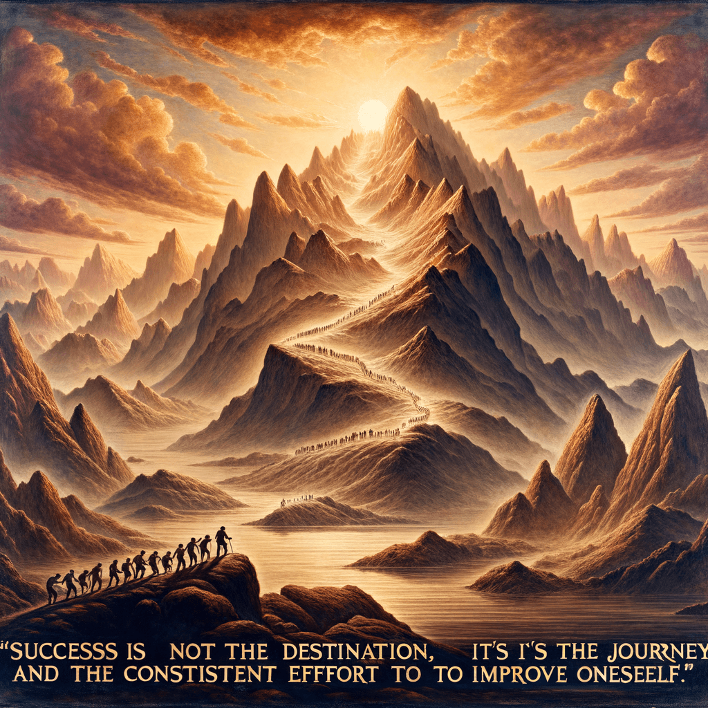 El éxito no es el destino, es el viaje y el esfuerzo constante por mejorar uno mismo. — Desconocido