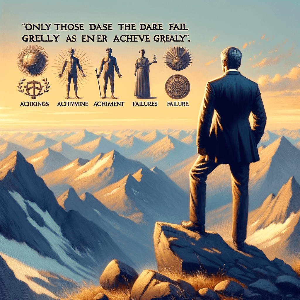 Solo aquellos que se atreven a fallar en grande pueden lograr grandes cosas. — Robert F. Kennedy, Estados Unidos.