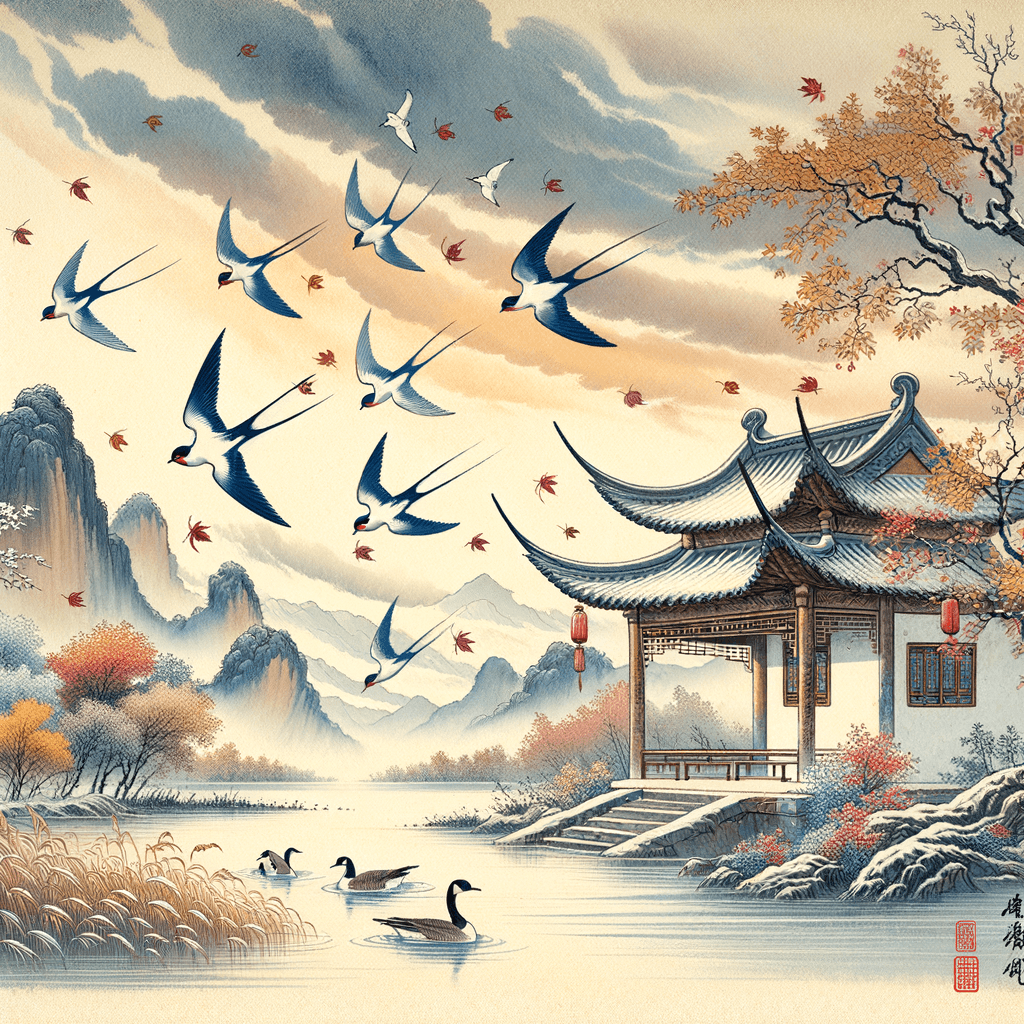 秋风萧瑟天气凉,草木摇落露为霜。群燕辞归雁南翔,念君客游思断肠。