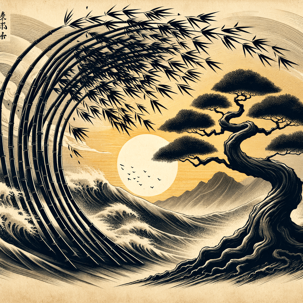 El bambú que se dobla es más fuerte que el roble que resiste. - Proverbio Japonés