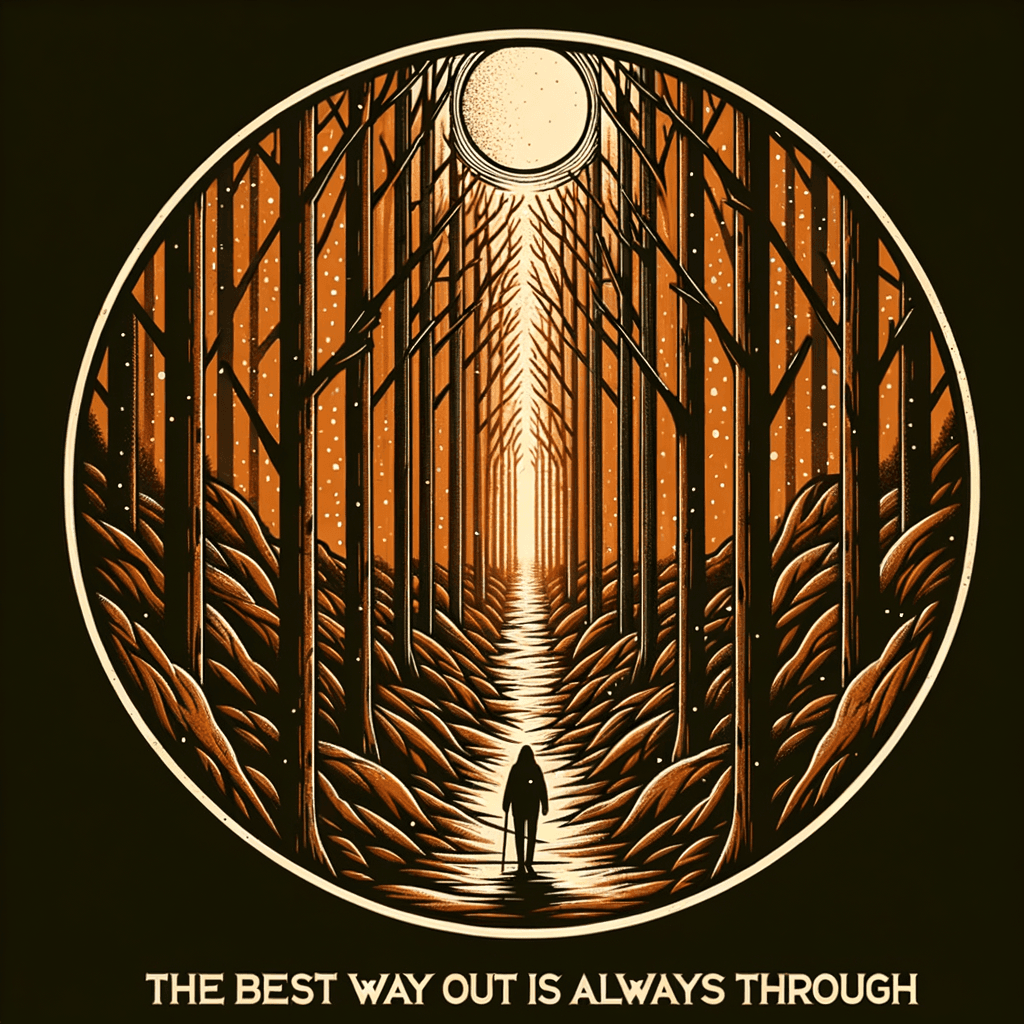 The best way out is always through. — Robert Frost