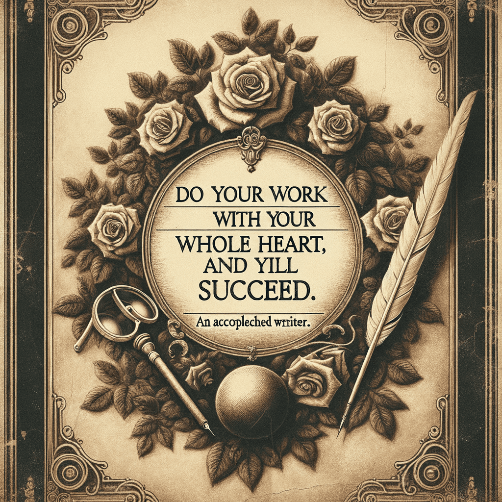 Do your work with your whole heart, and you will succeed. — Elbert Hubbard