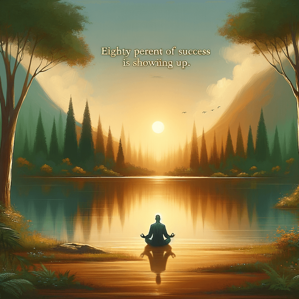 Eighty percent of success is showing up. — Woody Allen