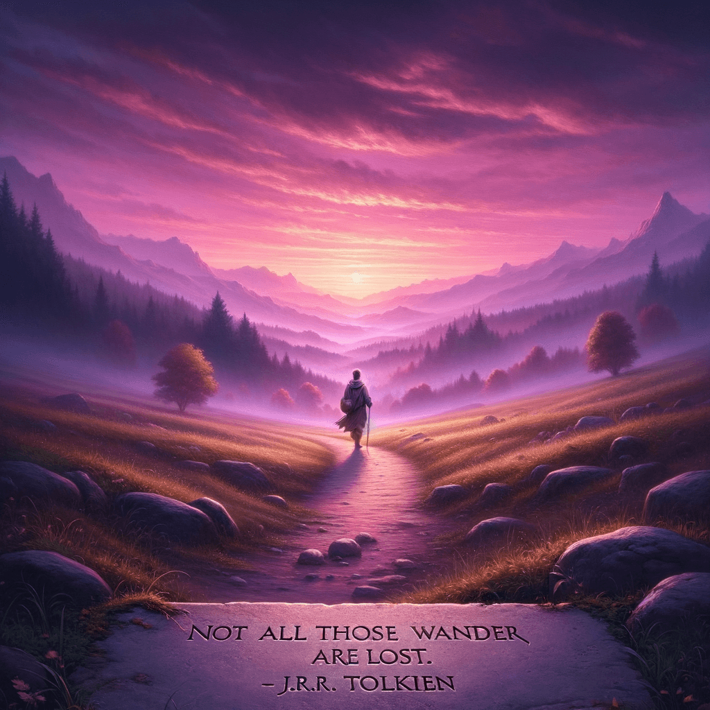 No todos los que vagan están perdidos. - J.R.R. Tolkien