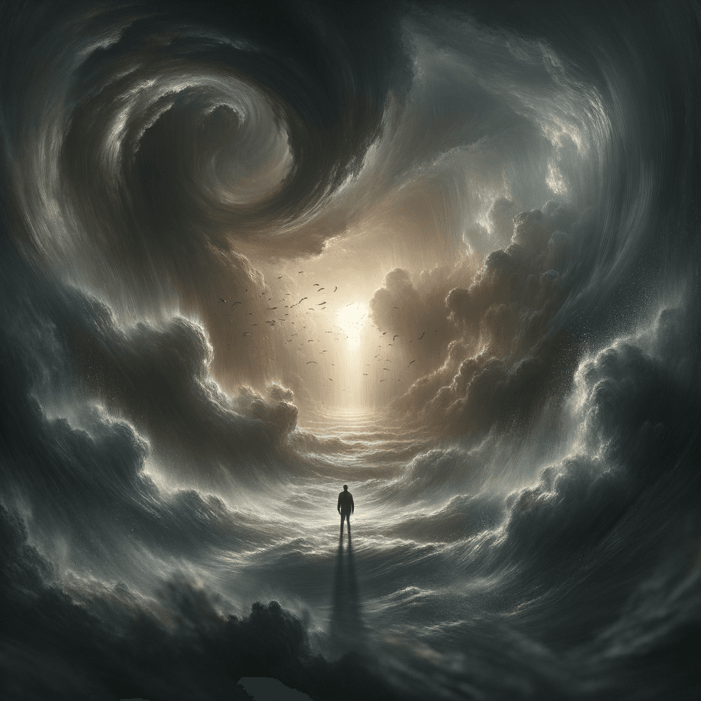 Those who are in the middle of the storm cannot see the shining sun. — A.R. Ammons