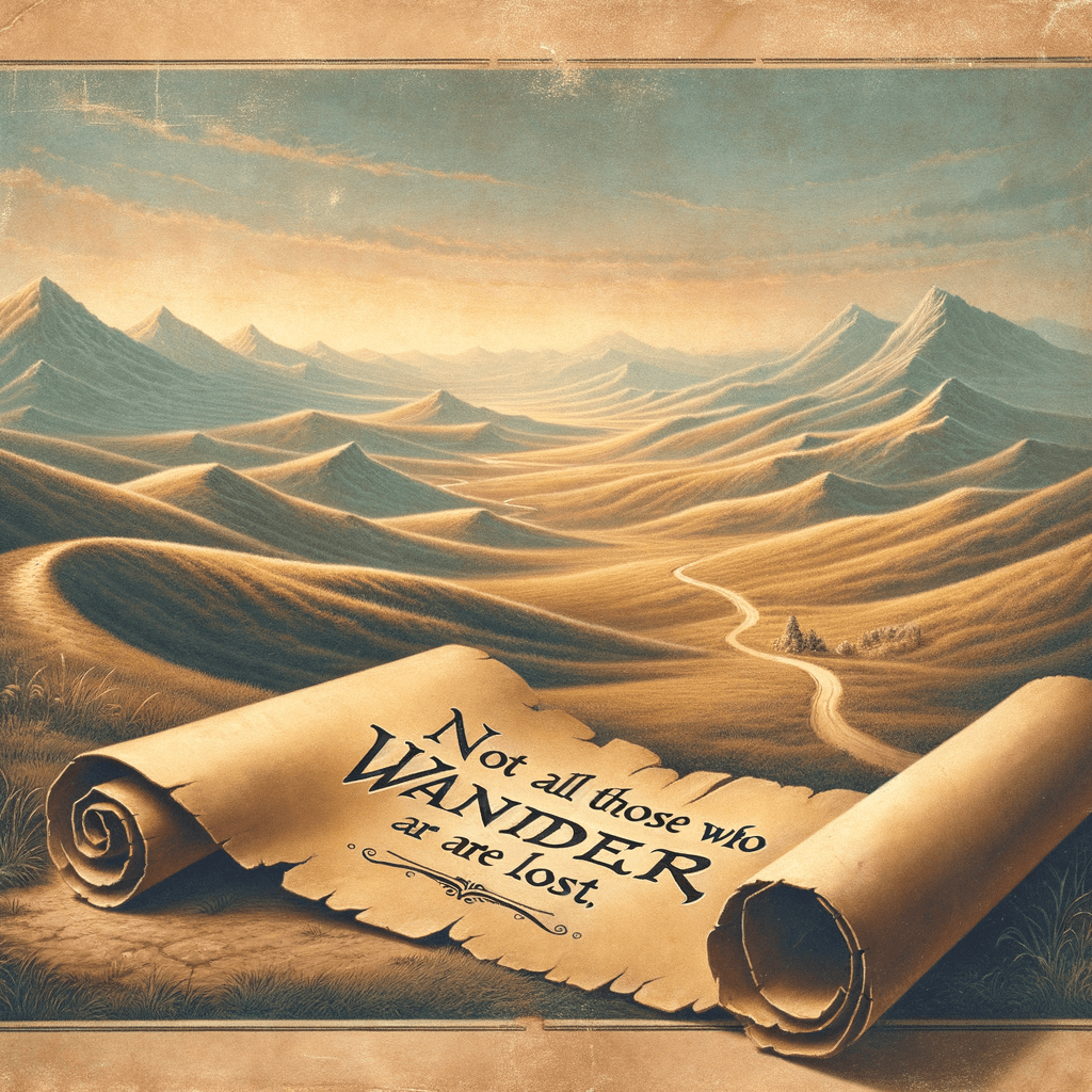 No todos los que vagan están perdidos. - J.R.R. Tolkien