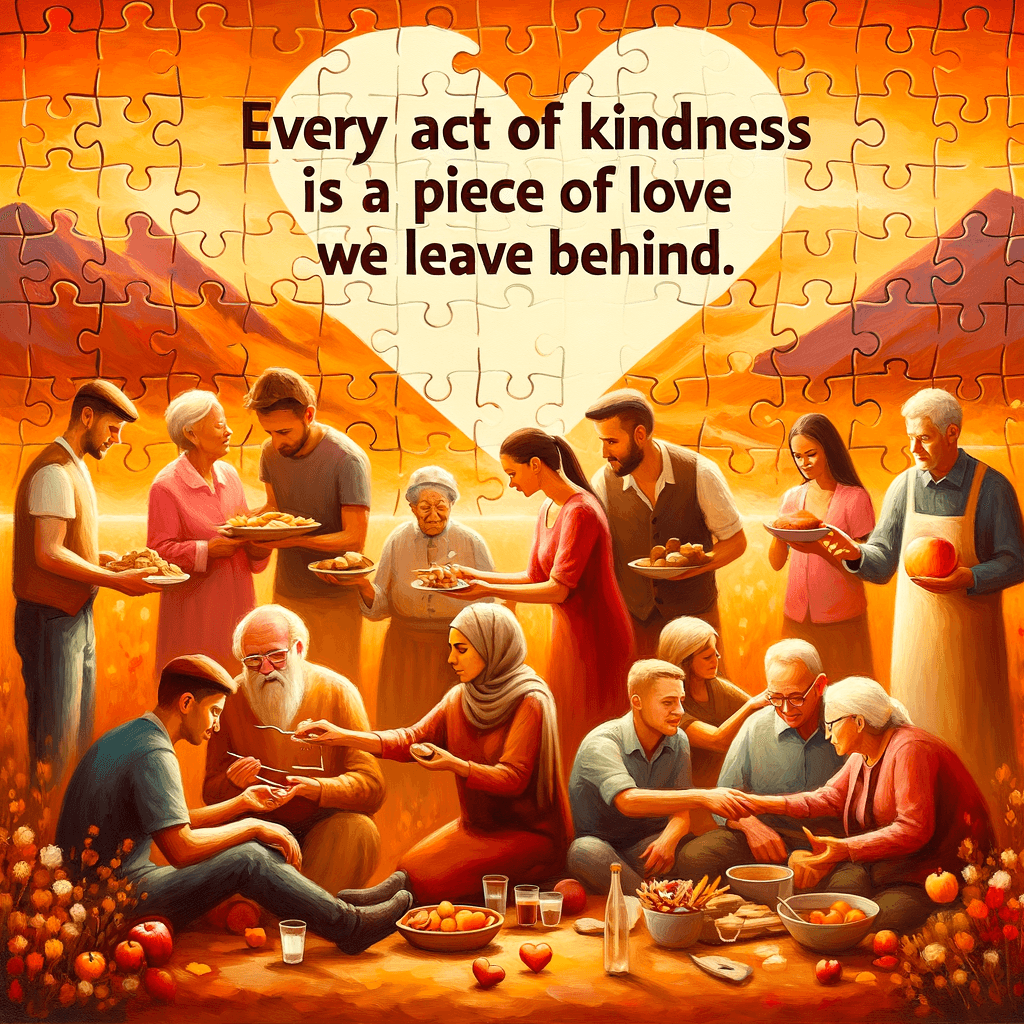 Cada acto de bondad es un pedazo de amor que dejamos atrás. — Paul Williams