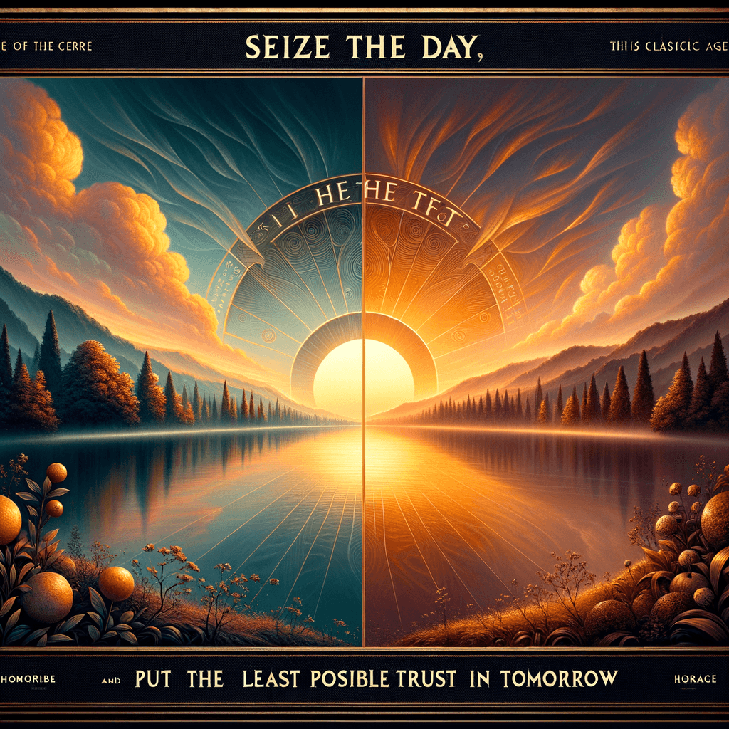 Aprovecha el día y deposita la menor confianza posible en el mañana. — Horacio
