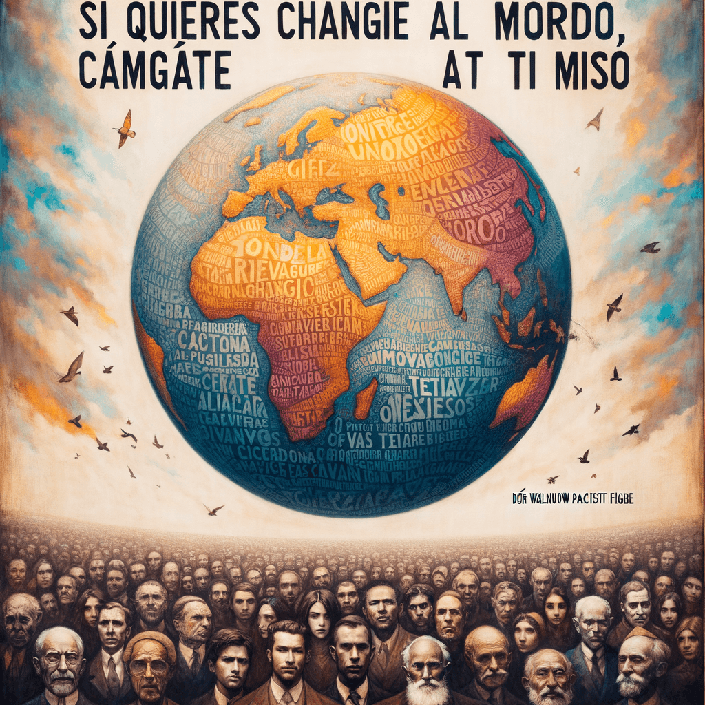 Si quieres cambiar al mundo, cámbiate a ti mismo. - Mahatma Gandhi