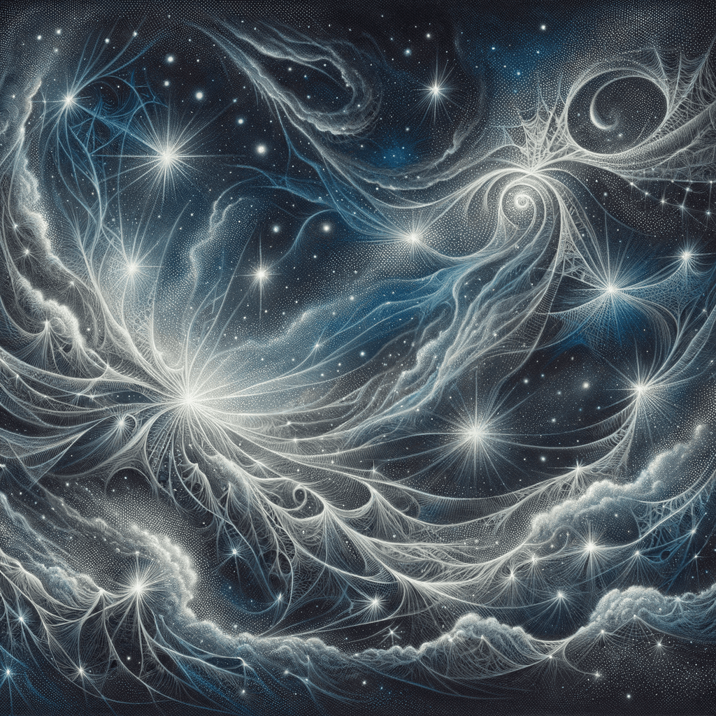 夜空是一幅用梦想和星尘编织而成的挂毯。