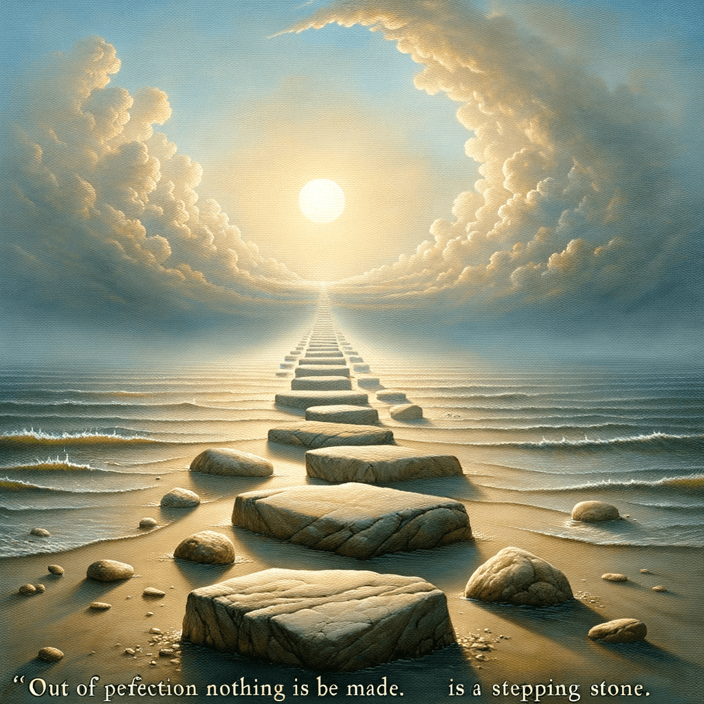 De la perfección no se puede hacer nada. Cada experiencia, buena o mala, es un peldaño. — Alan Watts