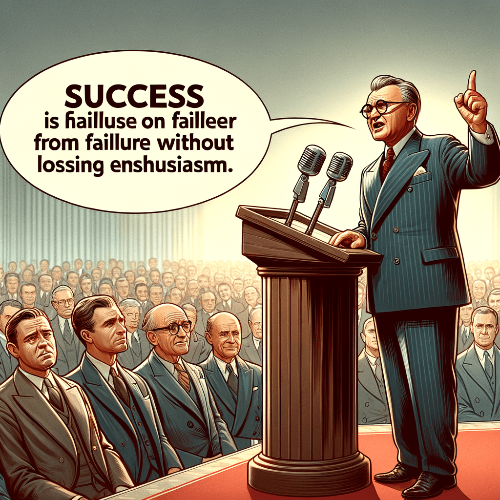 El éxito es ir de fracaso en fracaso sin perder el entusiasmo. - Winston Churchill