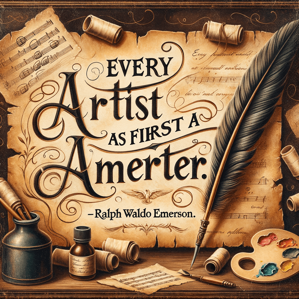 每个艺术家起初都是业余爱好者。 - 拉尔夫·沃尔多·爱默生