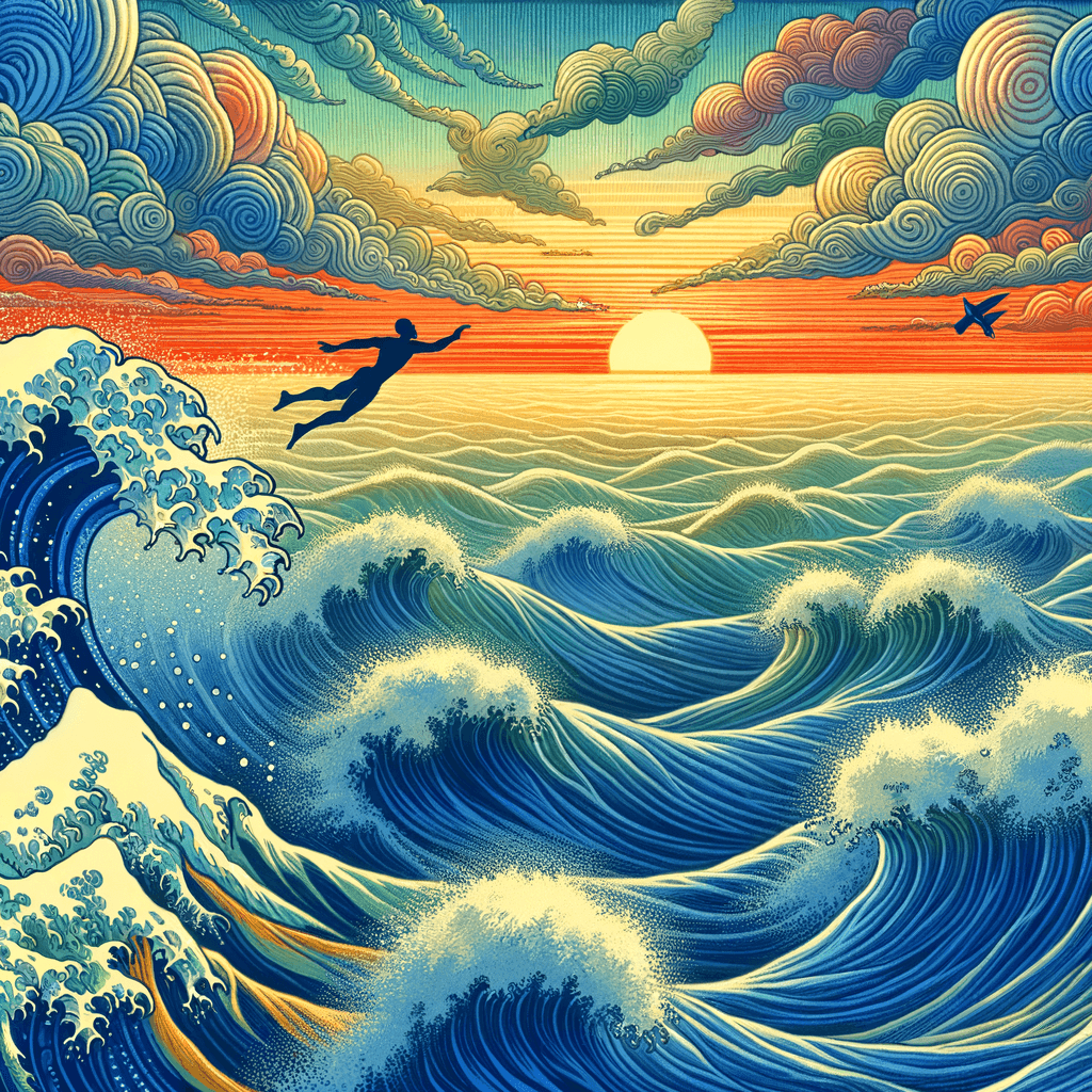 Actúa en el mar de cambios y deja que las olas de la vida te lleven a tus sueños. — Akiro Kuroda, Japón.