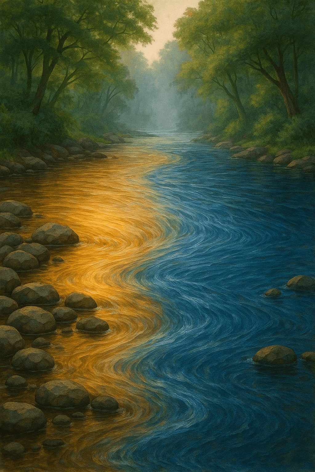 El agua que tocas en un río es la última de la que ha pasado y la primera de la que está por venir. — Leonardo da Vinci