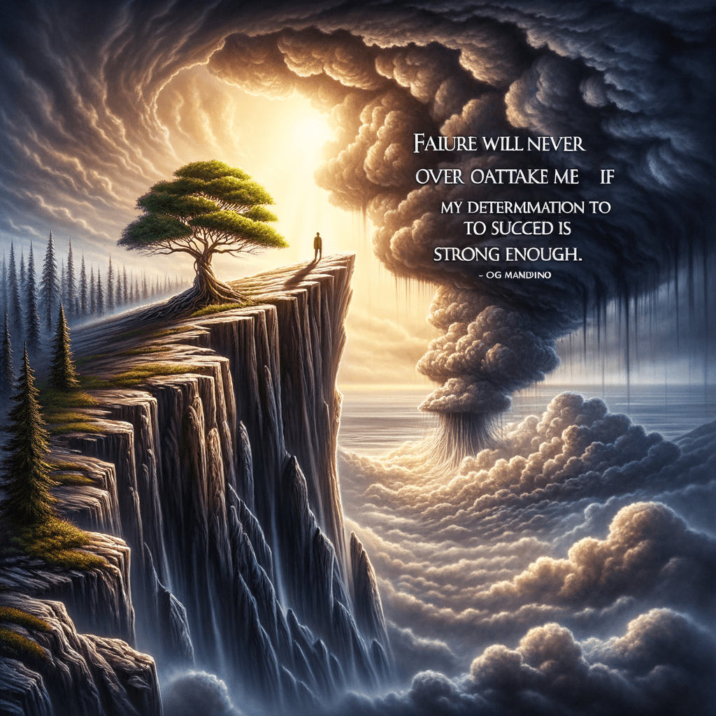 El fracaso nunca me alcanzará si mi determinación de tener éxito es lo suficientemente fuerte. — Og Mandino
