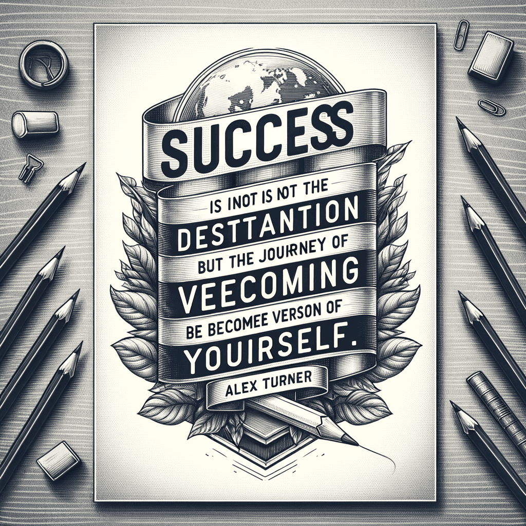 El éxito no es el destino, sino el viaje de convertirse en la mejor versión de uno mismo. - Alex Turner