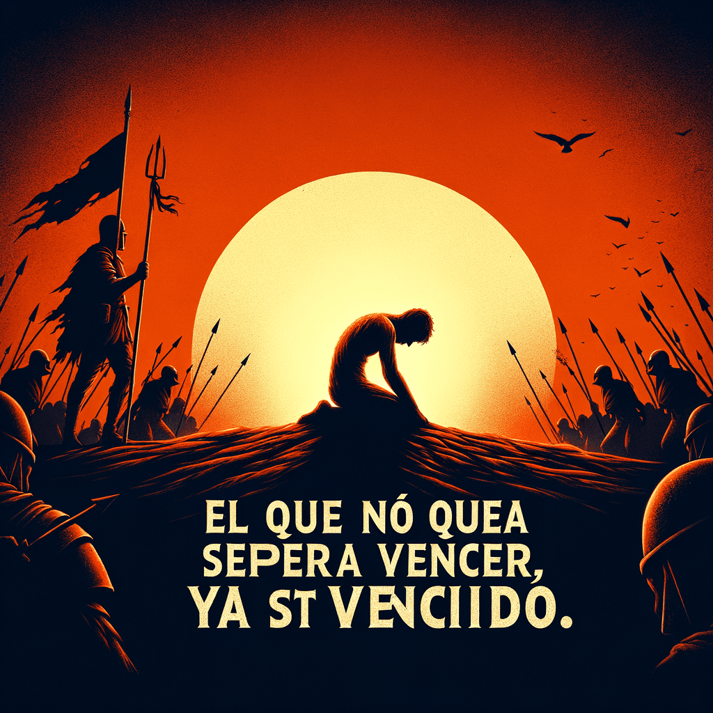 El que no espera vencer, ya está vencido.