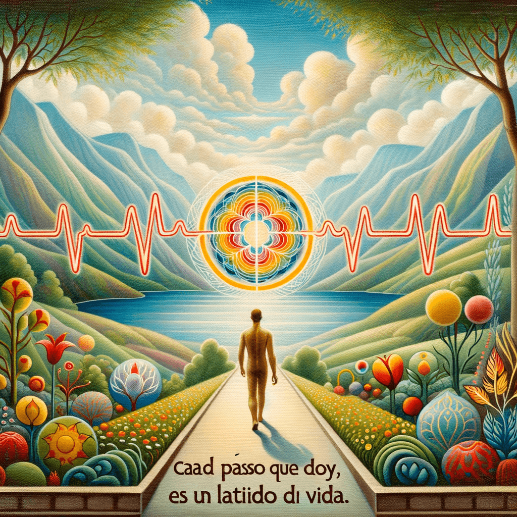 Every step I take is a heartbeat of life.