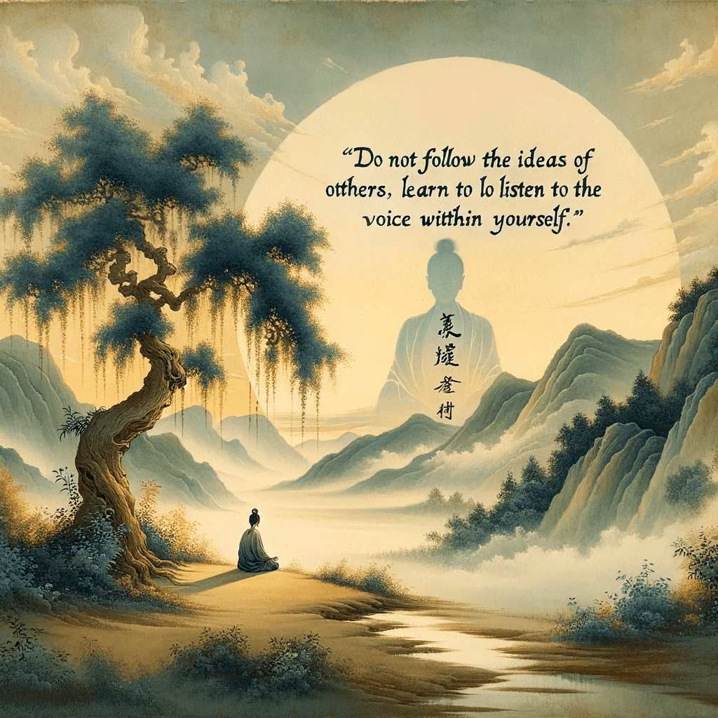 No sigas las ideas de otros, aprende a escuchar la voz dentro de ti mismo. — Dōgen