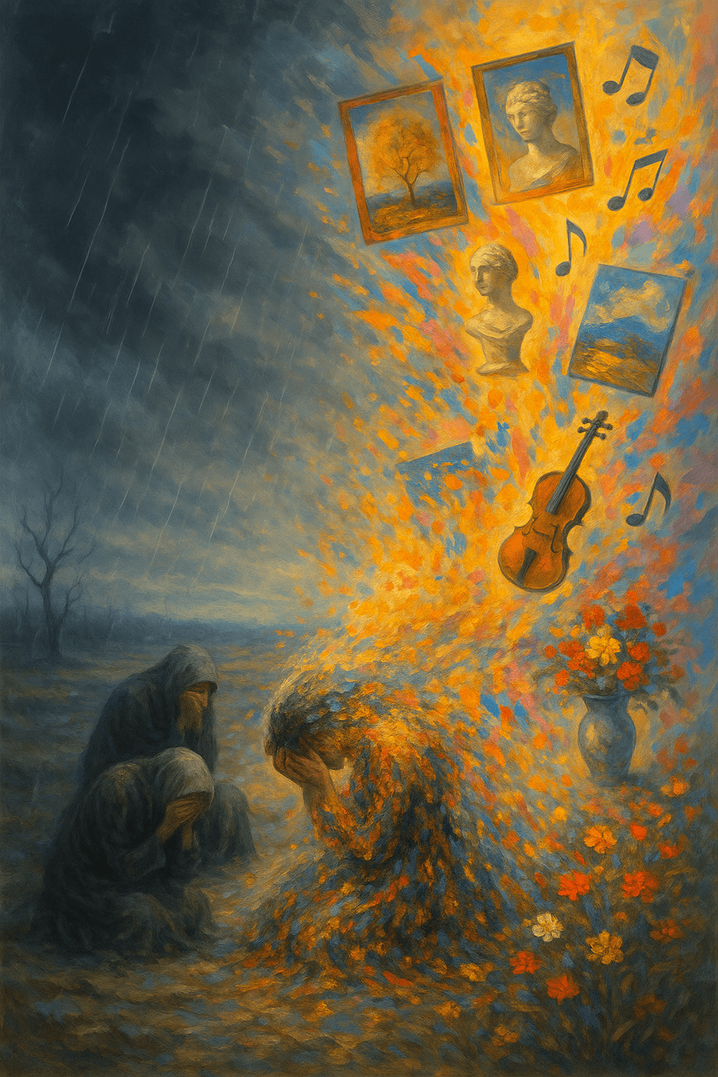 La única manera de afrontar el sufrimiento es transformarlo en arte. — Friedrich Nietzsche