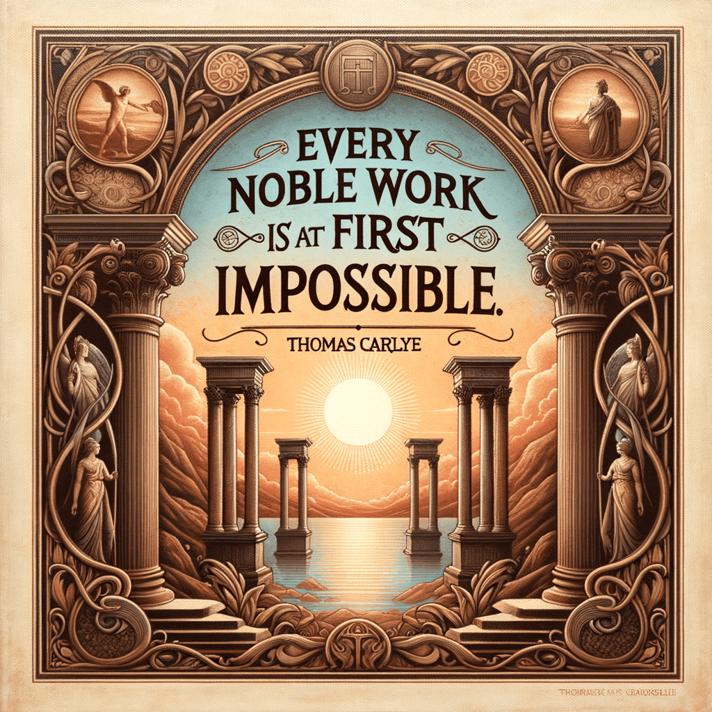 Todo trabajo noble es al principio imposible. — Thomas Carlyle