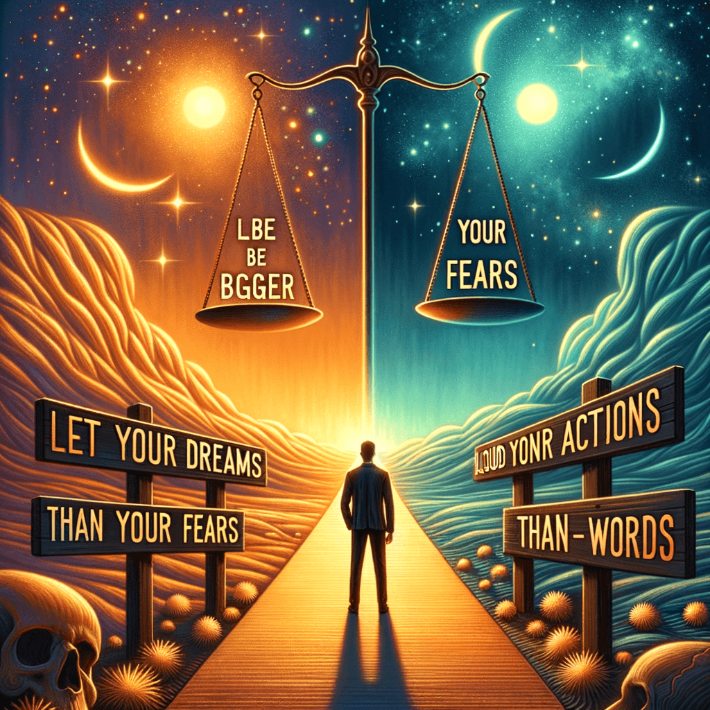 Deja que tus sueños sean más grandes que tus miedos y tus acciones más fuertes que tus palabras. — J.J. Watt, Estados Unidos.