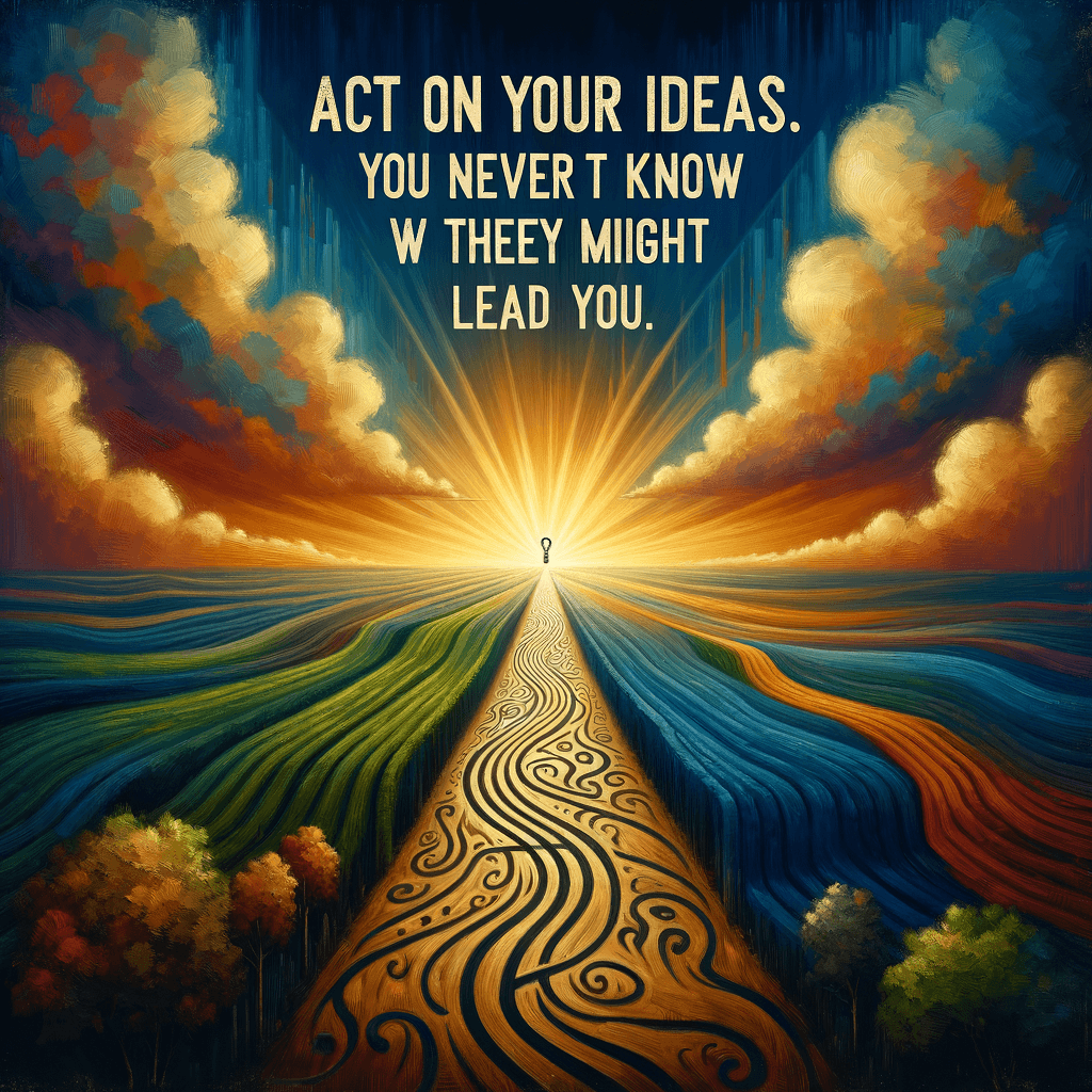 Actúa en tus ideas. Nunca sabes a dónde te pueden llevar. — Ava DuVernay