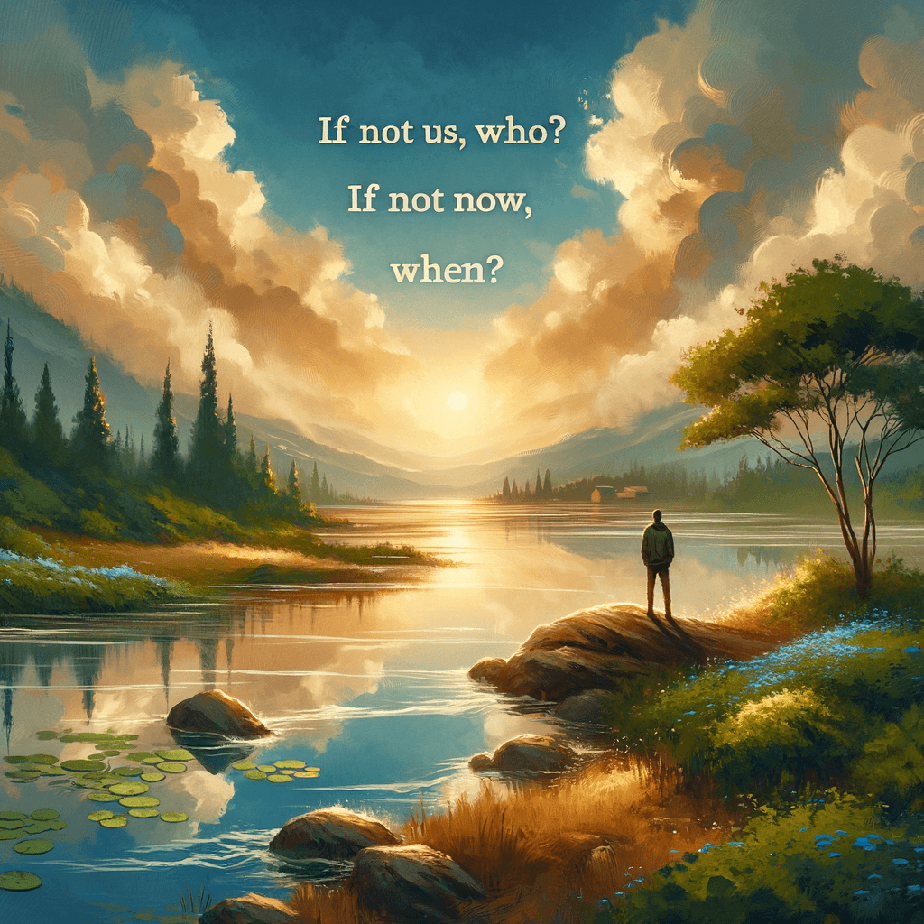 如果不是我们,那是谁?如果不是现在,那是什么时候? — 约翰·F·肯尼迪