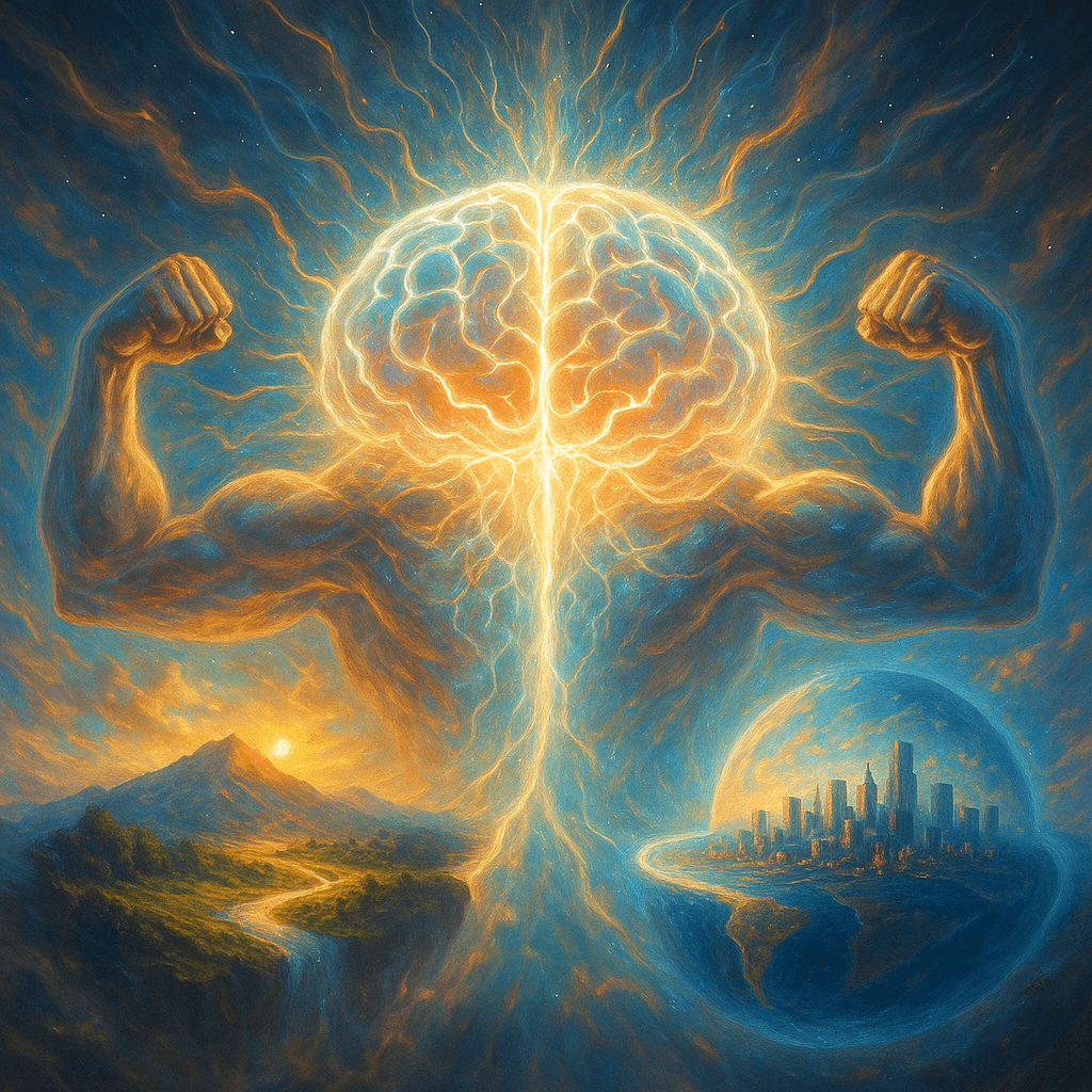 La mente es un músculo que puede mover el mundo, si se flexiona con propósito. — Deepak Chopra