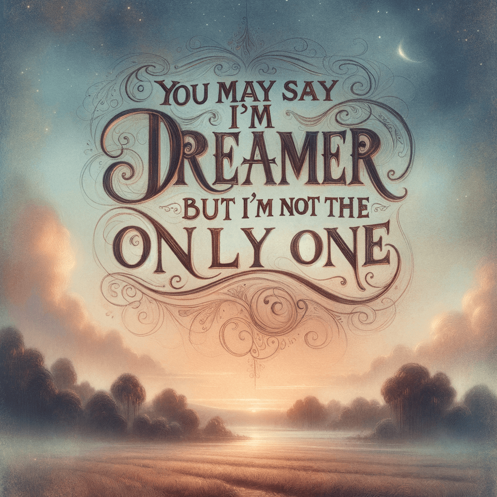 Puedes decir que soy un soñador, pero no soy el único. — John Lennon