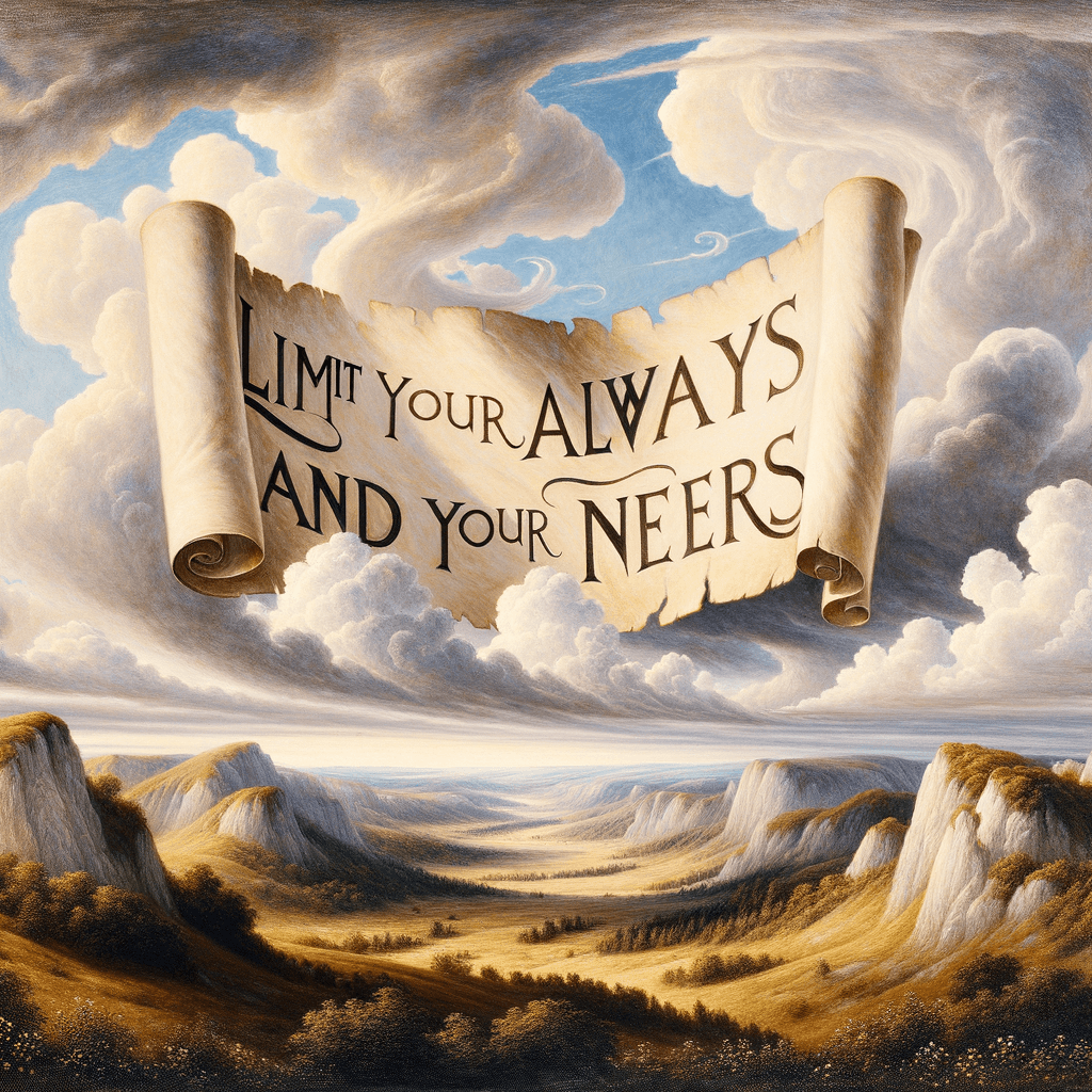 限制你使用‘总是’和‘从不’。— 艾米·波勒