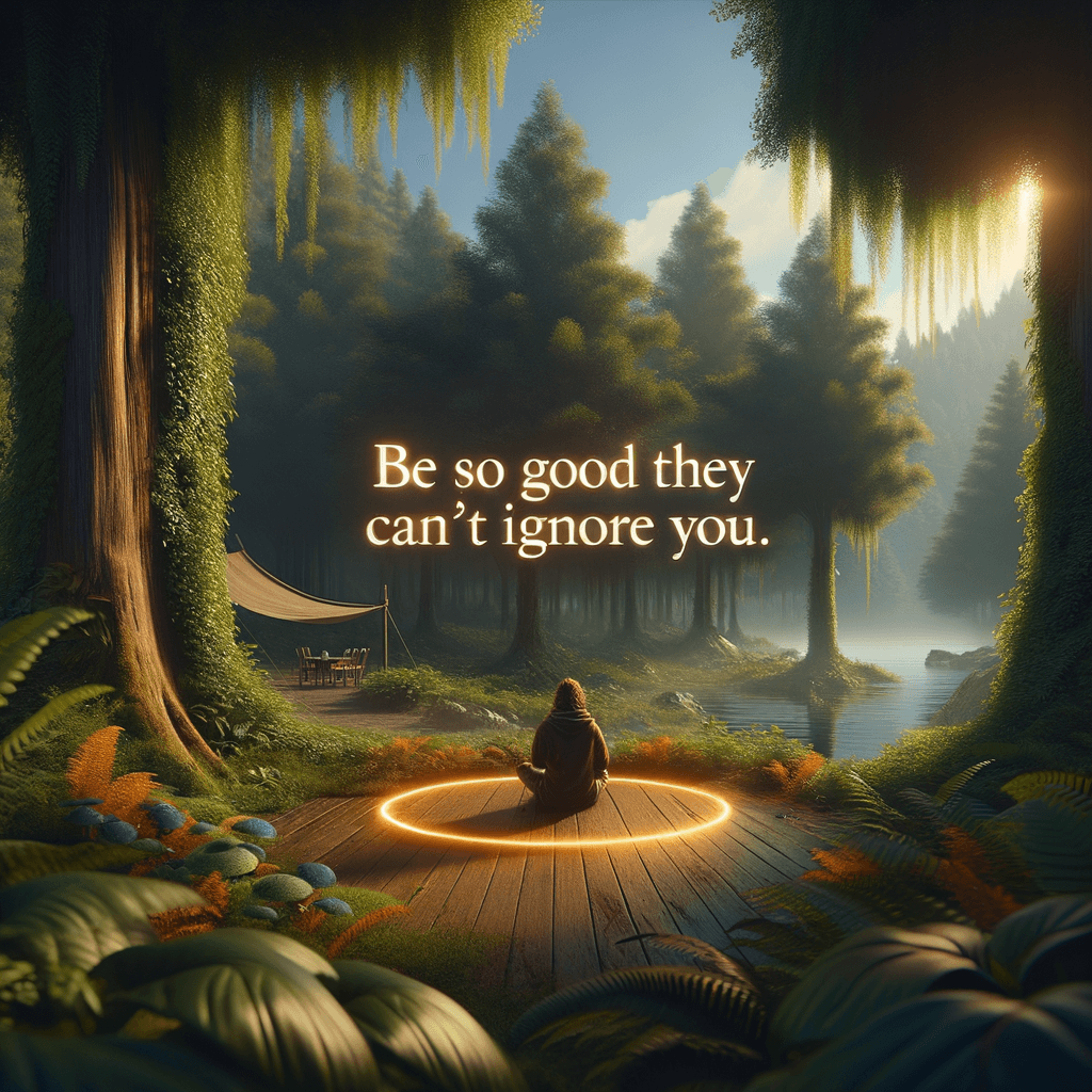 Sé tan bueno que no puedan ignorarte. — Steve Martin