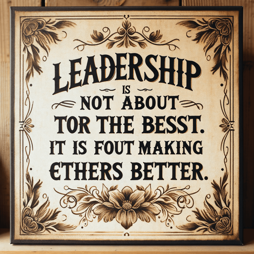 El liderazgo no se trata de ser el mejor. Se trata de hacer a los demás mejores.