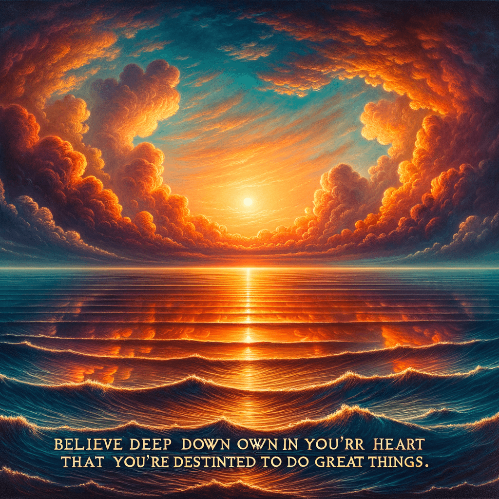 En el fondo de tu corazón, cree que estás destinado a hacer grandes cosas. — Joe Paterno