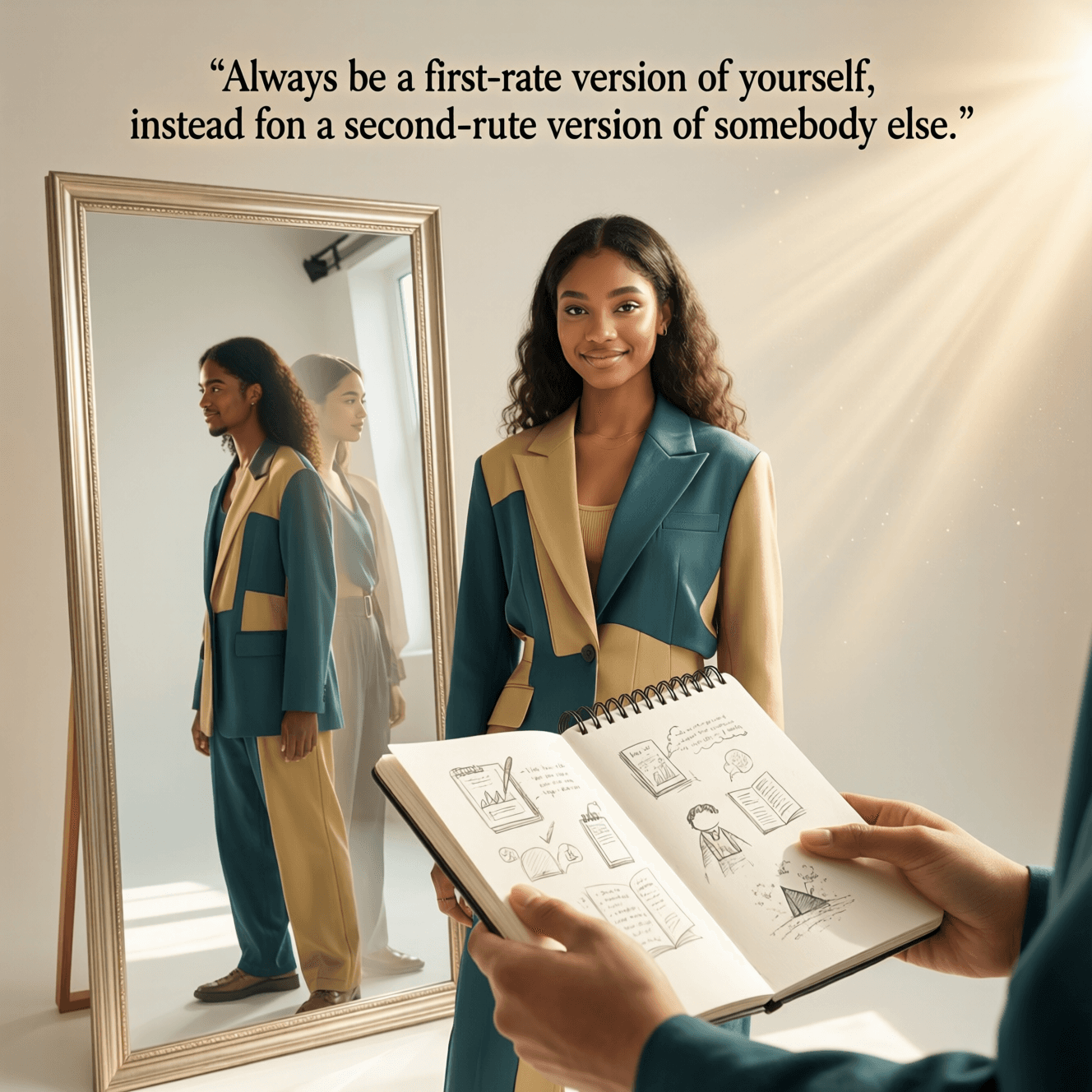 Sé siempre una versión de primera de ti mismo, en lugar de una versión de segunda de otra persona. — Judy Garland