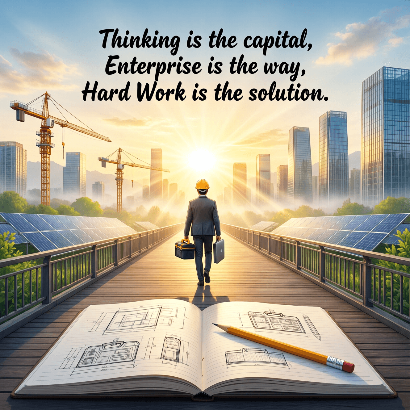 Thinking, Enterprise, and Hard Work for Success