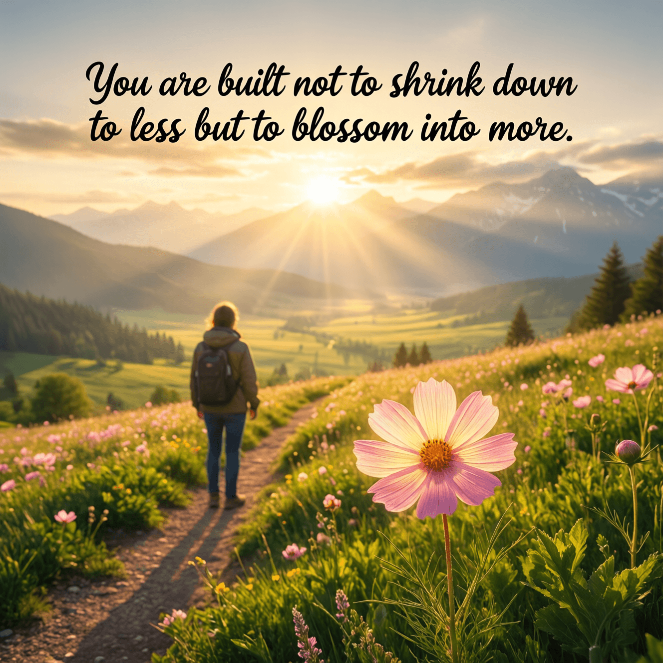 你被打造出来不是为了缩减变少,而是为了绽放成更多。——奥普拉·温弗瑞