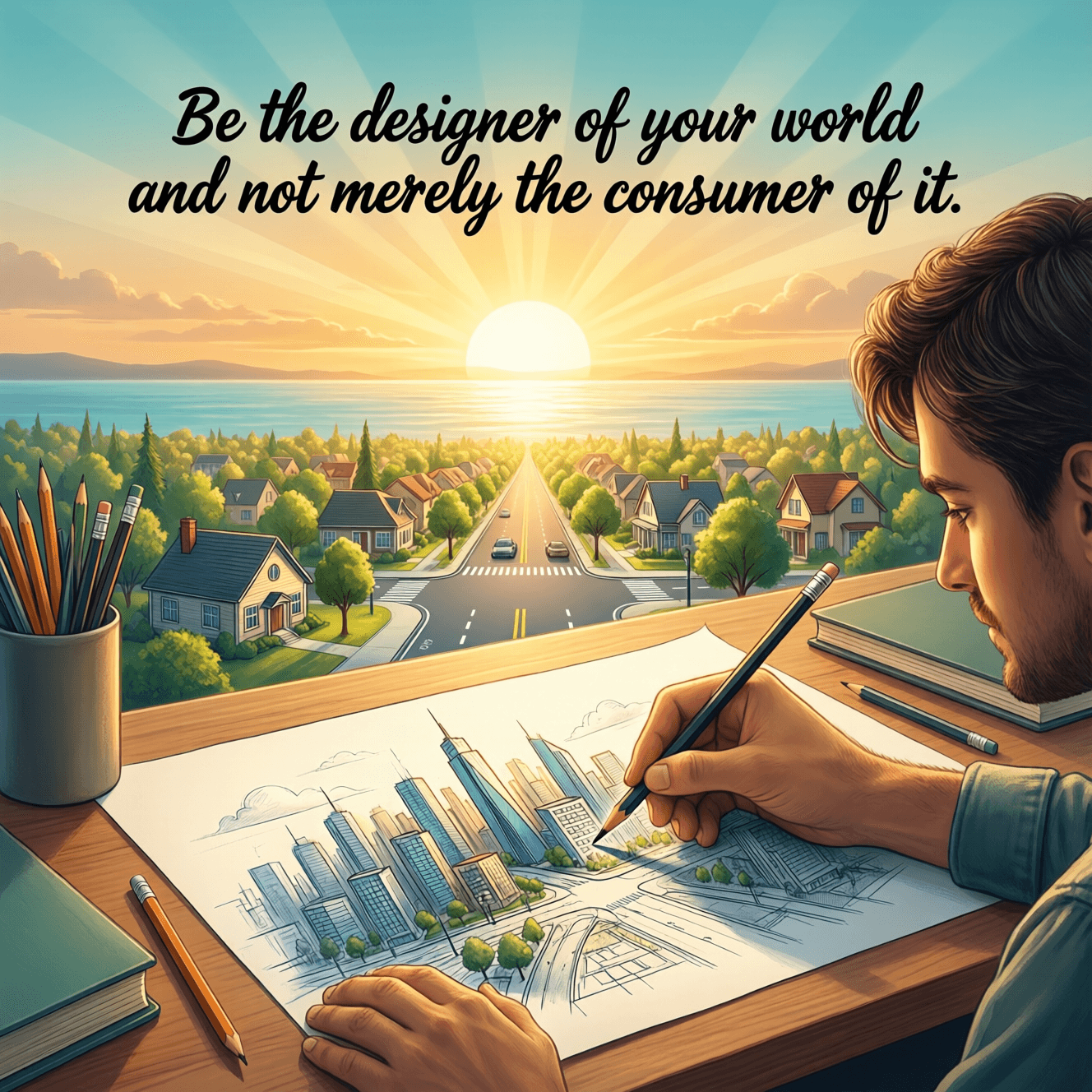 做你世界的设计者,而不只是它的消费者。—— 詹姆斯·克利尔