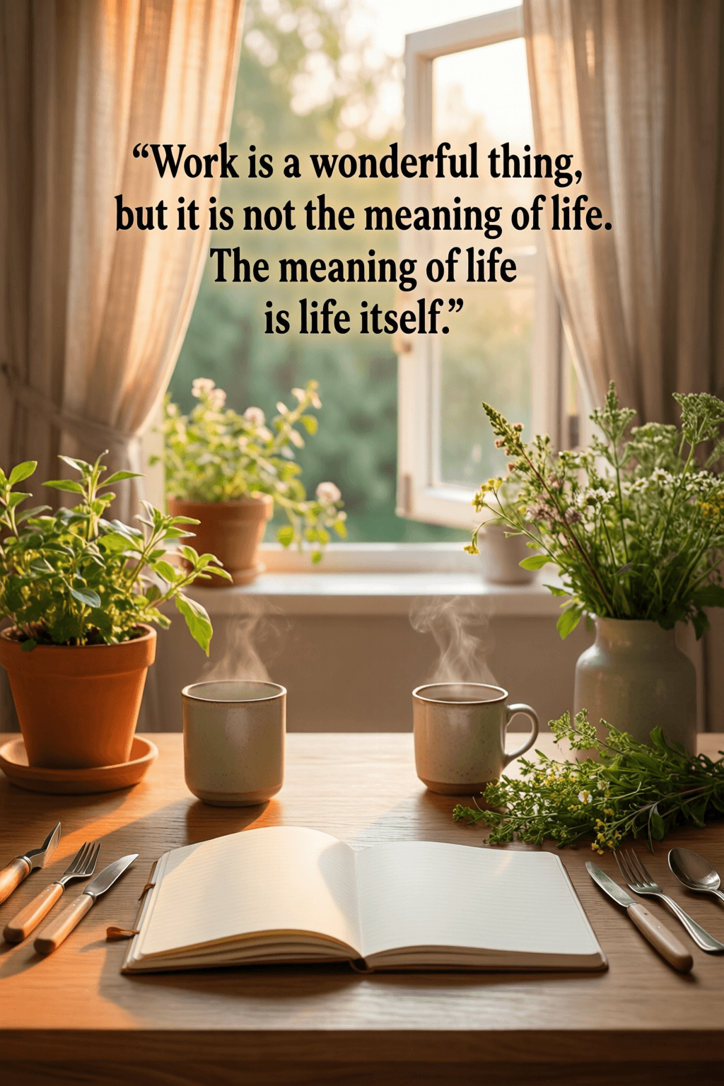 Why Life Must Mean More Than Work Work is a wonderful thing, but it is not the meaning of life. The meaning of life is life itself. —