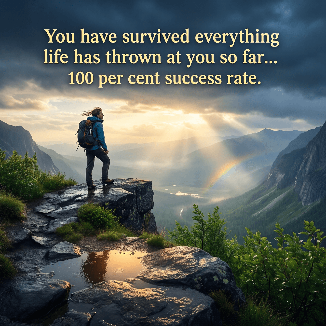 到目前为止,生活向你抛来的所有事情,你都挺过来了。这是百分之百的成功率。——马特·海格